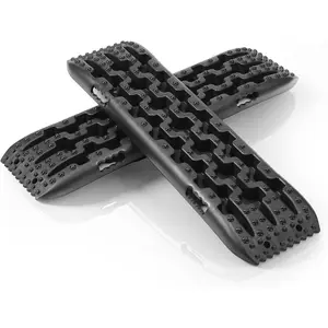 2pcs Off-road Traction Boards, 41.1"L * 11"W * 2"H, Black | Recovery Track 4X4 Jeep Truck Emergency Tire Traction Mat For 4WD Mud,Sand,Snow,Rock Tracks