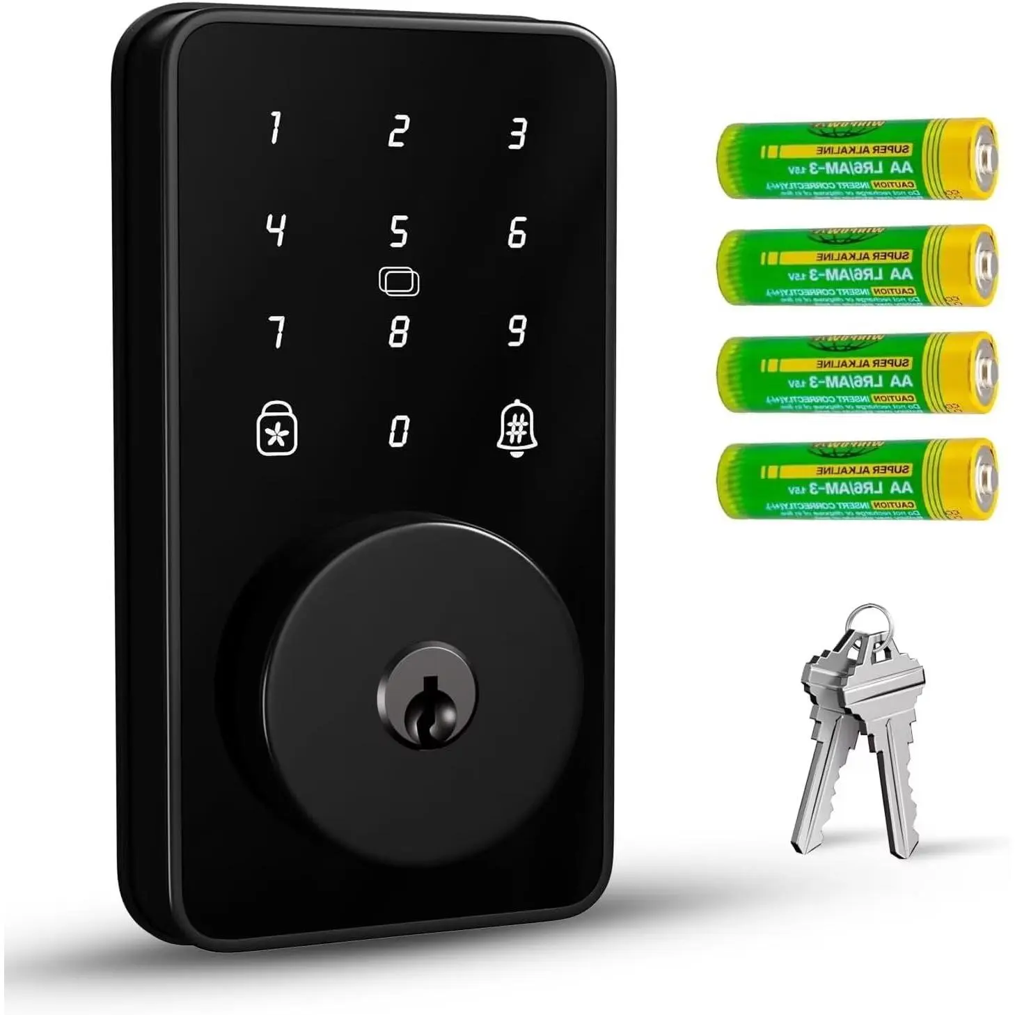 Door Lock with, Code Deadbolt, Auto-Lock, No WiFi/App Needed, Easy Installation