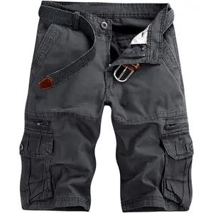 Men's Cargo Shorts Relaxed Fit, Cotton Twill Work Shorts, Outdoor Lightweight Casual Shorts for Men with Pockets(Gift)