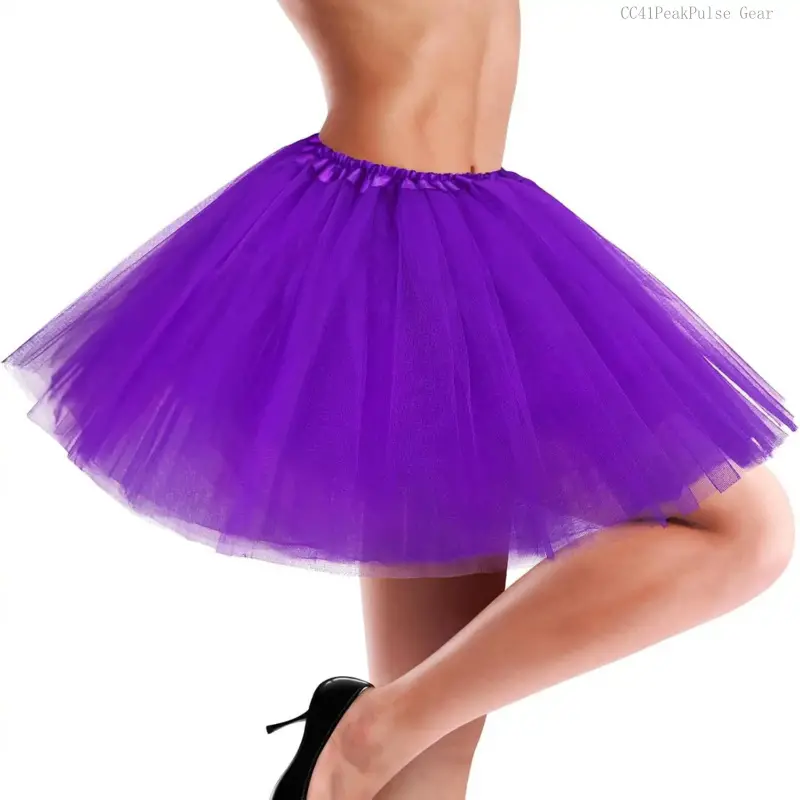 Tutu for Women Adults 5 Layered Tulle Skirt Halloween Tutu Skirts for Women 80S Tutu Adult Tutus Fluffy Skirt RunningCC41PeakPulse Gear