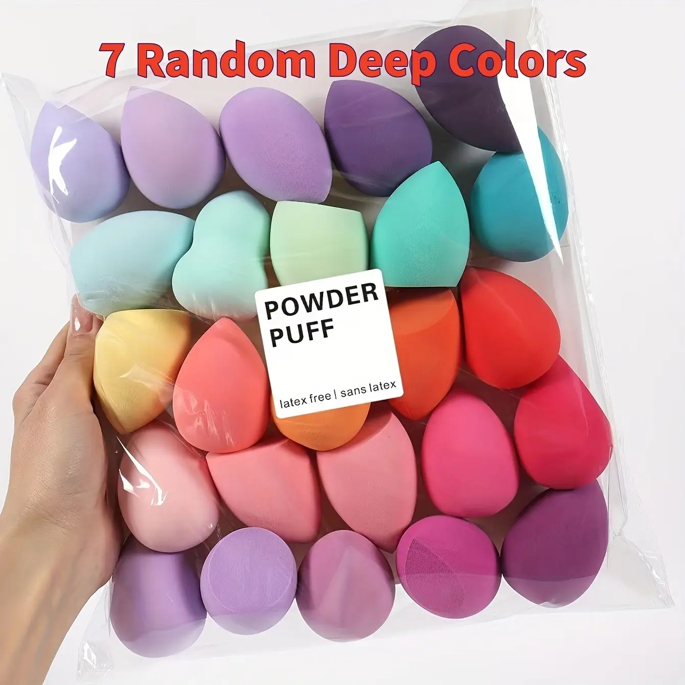 Professional Makeup Sponge Set, 7 Pieces Random Colors, Ideal for Makeup Artists and Beginners, Luxury Affordability, Perfect Gift for Girls