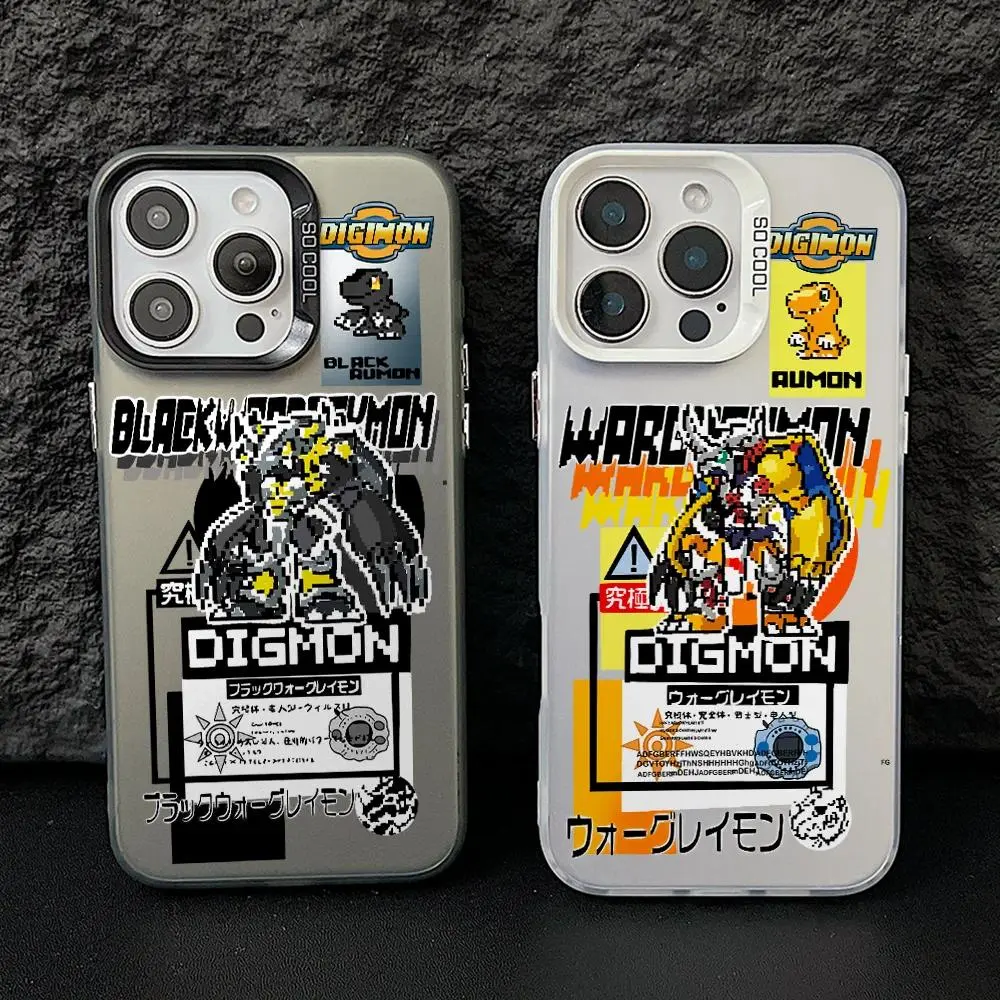 Digimons Adventures Agumons Phone Case for iPhone 17 16 15 14 13 12 11 ProMax Pro Plus 4G 5G Silver Hard Cover