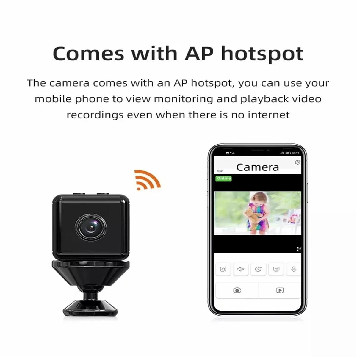 Portable Mini Square Security Camera, 2.4GHz Wifi Camera with Infrared Night Vision, Home Indoor Monitoring Camera with App Control & Circulation Recording Portable Mini Square Security Camera, 2.4GHz Wifi Camera with Infrared Night Vision, Home Indoor Monitoring Camera with App Control & Circulation Recording