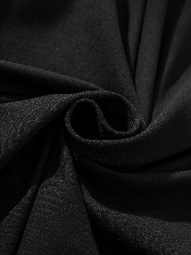 Men's Solid Long Sleeve Crew Neck T-shirt, Casual Regular Fit Basic Round Neck Tee for Fall & Winter, Men's Clothes for Daily Wear