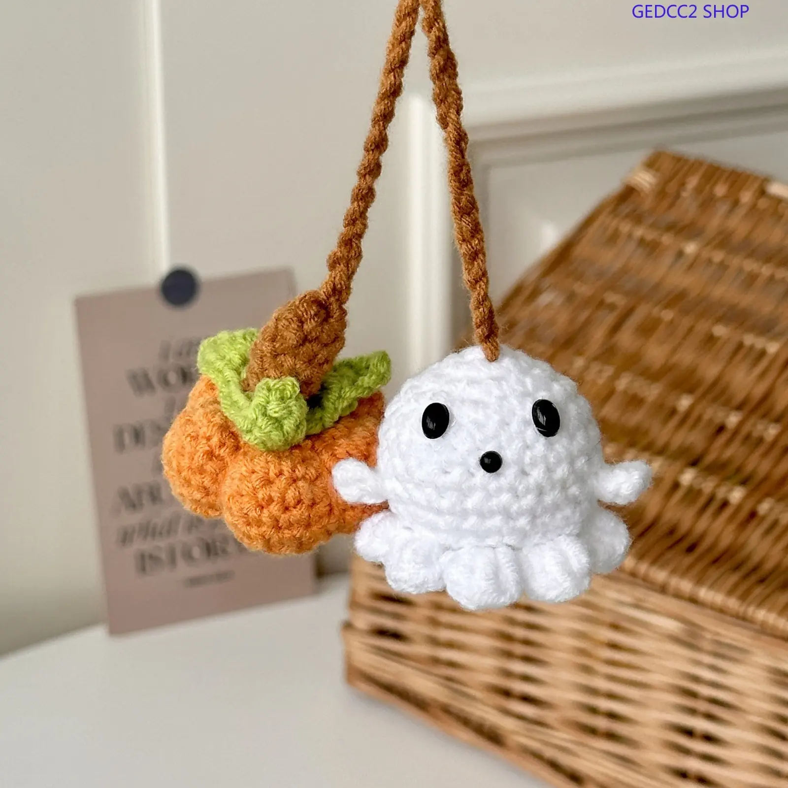 Handmade Crochet Pumpkin Keychain, Cute Halloween Pumpkin Charm for Bags, Keys & Car Hanging Decor, Cozy Fall Gift, Cute Keychains, Keychain Accessories