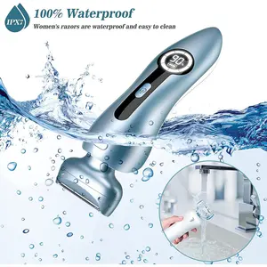 Women's electric shaver, suitable for trimming legs and the bikini line; can trim underarm and intimate area hair; rechargeable; suitable for both wet and dry use; pain-free; cordless; comes with a removable head