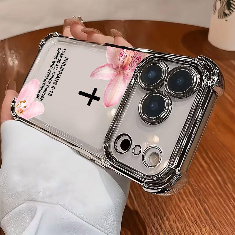 The Newly Designed Electroplated Transparent Creative Patterns Phone cases Case Compatible with iPhone 17 Air 16 15 14 13 12 11 Pro Max Plus xs max Featuring Strengthened Four Corners Soft Back for Drop Protection 2D printing Protective Cellphone
