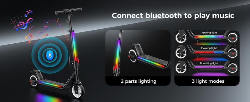 [Black Friday]I-k3 Max & I-k3 Pro Electric Scooter For Kids 200W/150W Motor 3-Level Height Adjustment, Dual Brakes, Colorful Lights, Smart Display & Ideal Gift for Kids Ages 6-14