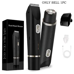 Rechargeable 2-in-1 electric bikini trimmer and body shaver for women, designed for eyebrows, arms, legs, and underarms — an ideal gift, Body Hair Trimmer