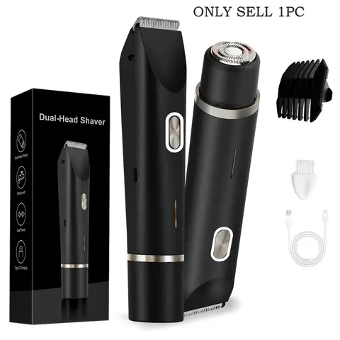 Rechargeable 2-in-1 Electric Bikini Trimmer and Body Hair Shaver for Women, Cordless Multifunctional Trimmer, Suitable for Arms, Legs, and Underarms, Ideal Gift