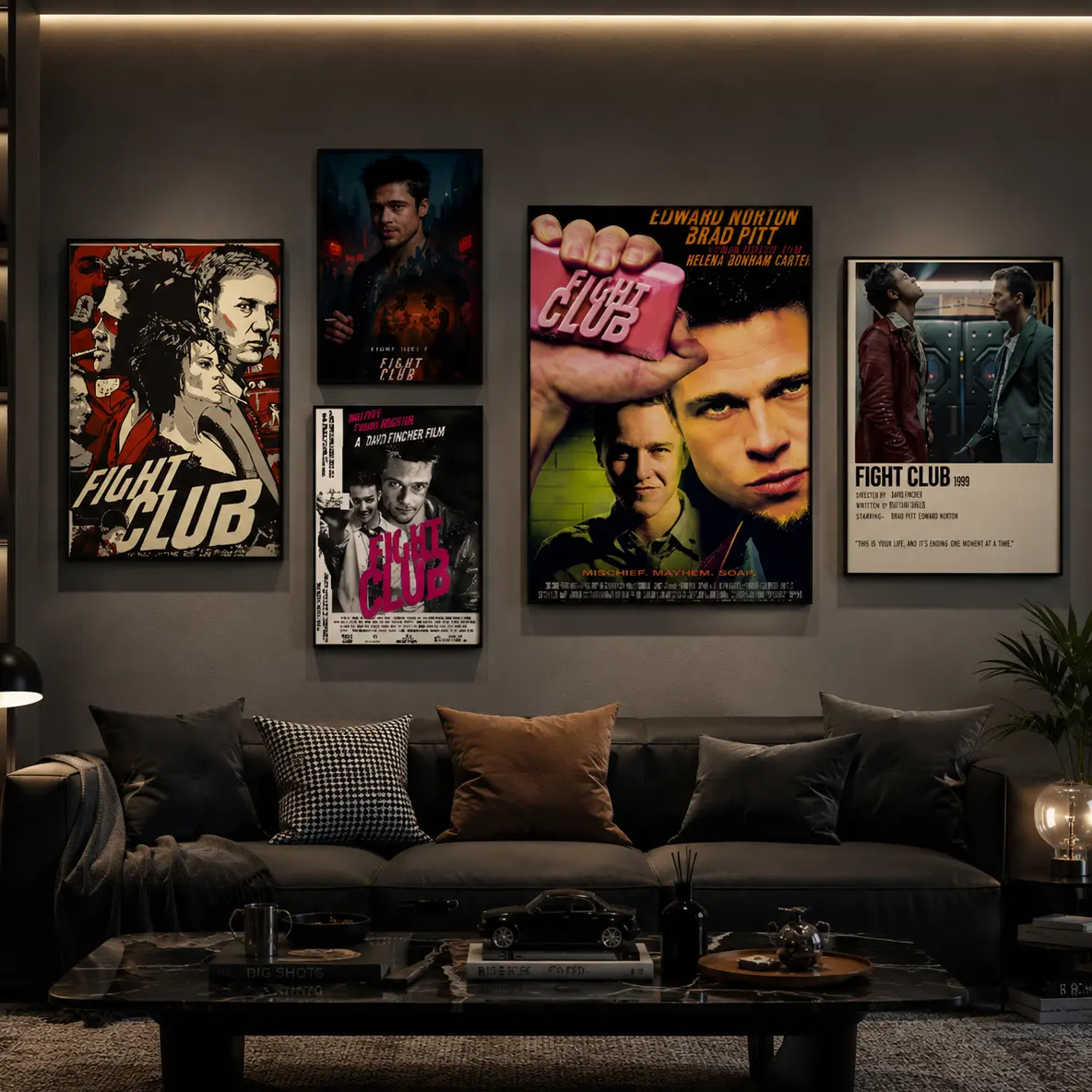 Fight Club Movie Poster Poster art sticky wall waterproof home living room bedroom bar aesthetic decoration Themed movie poster film memorabilia poster Movie related poster home decor wall art modern poster