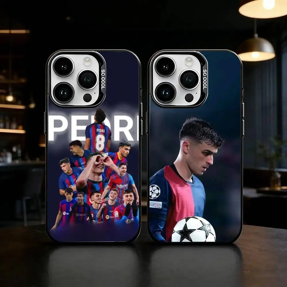 Football P-Pedri 8 Phone Case Color Silver Shell For IPhone 17 16 15 14 13 12 11 Pro Max Plus Samsung Galaxy S26 S25 S24 S23 S22