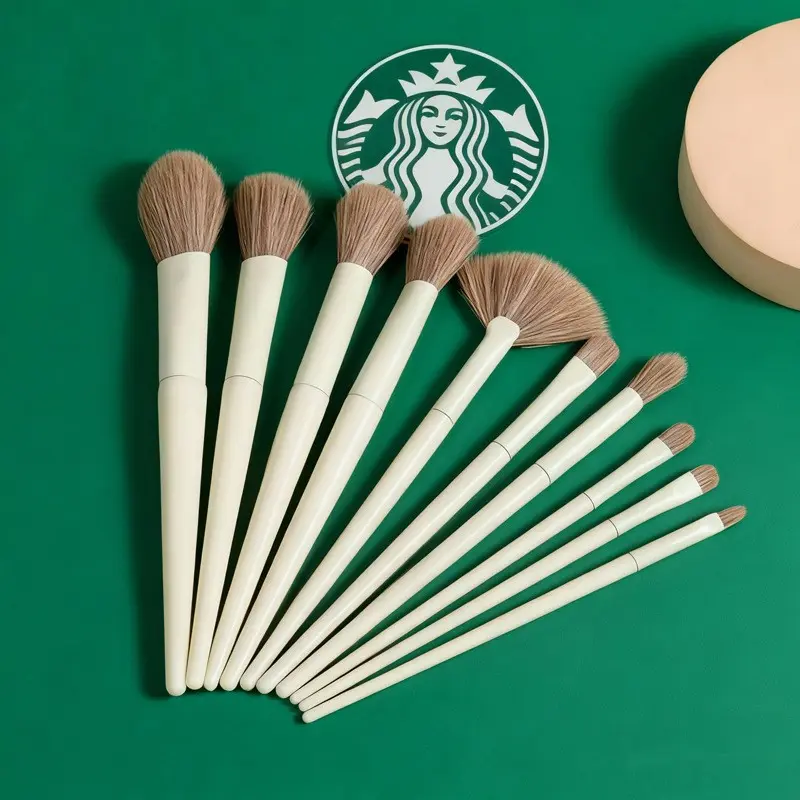10-Piece Makeup Brush Set with Soft Bristles, Professional Cosmetic Brushes for Foundation, Blush, Concealer and Eyeshadow, Complete Face Makeup Kit, Beauty Brush Set