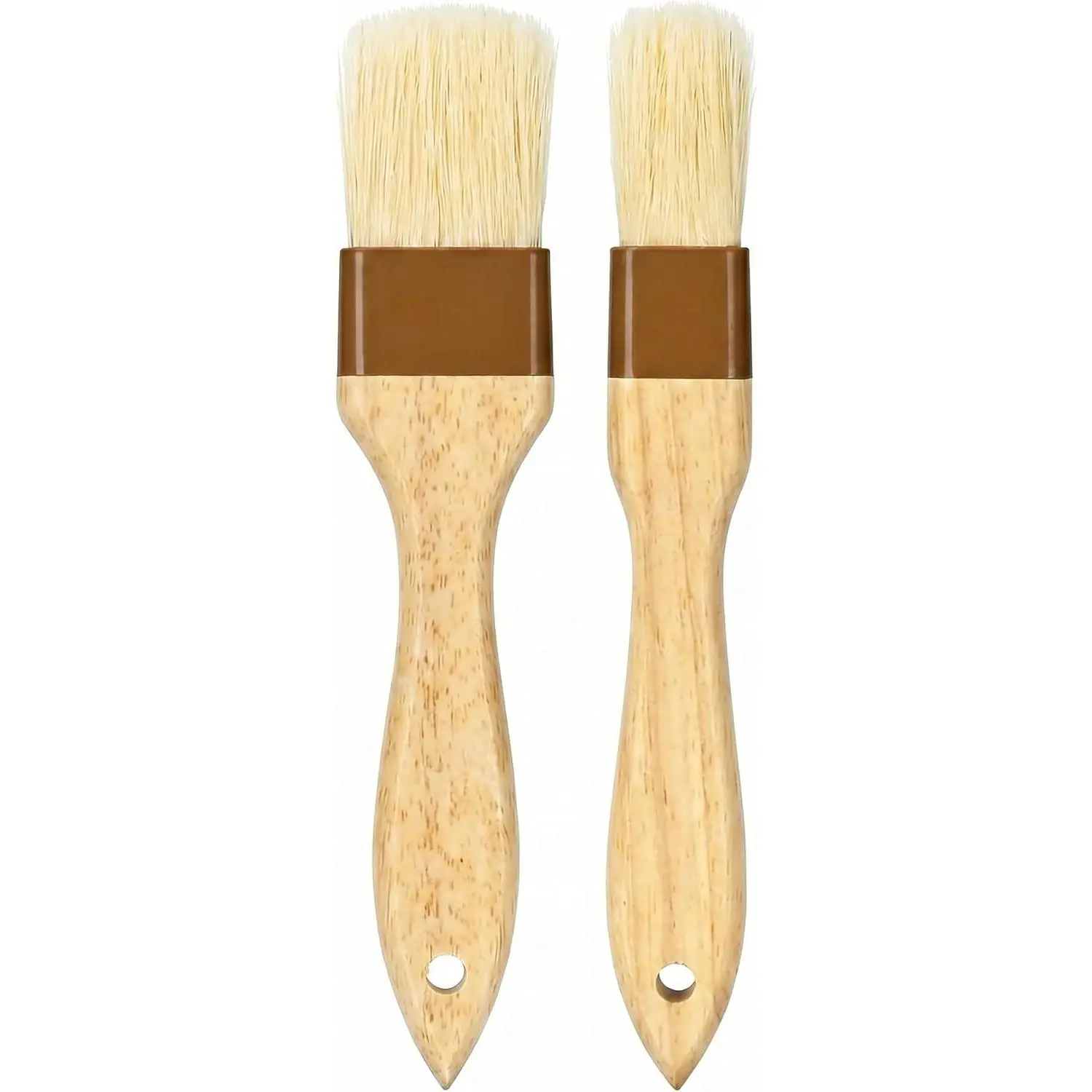 Pastry Brush 2 Pack,  Bristle Basting Brush for Cooking, BBQ