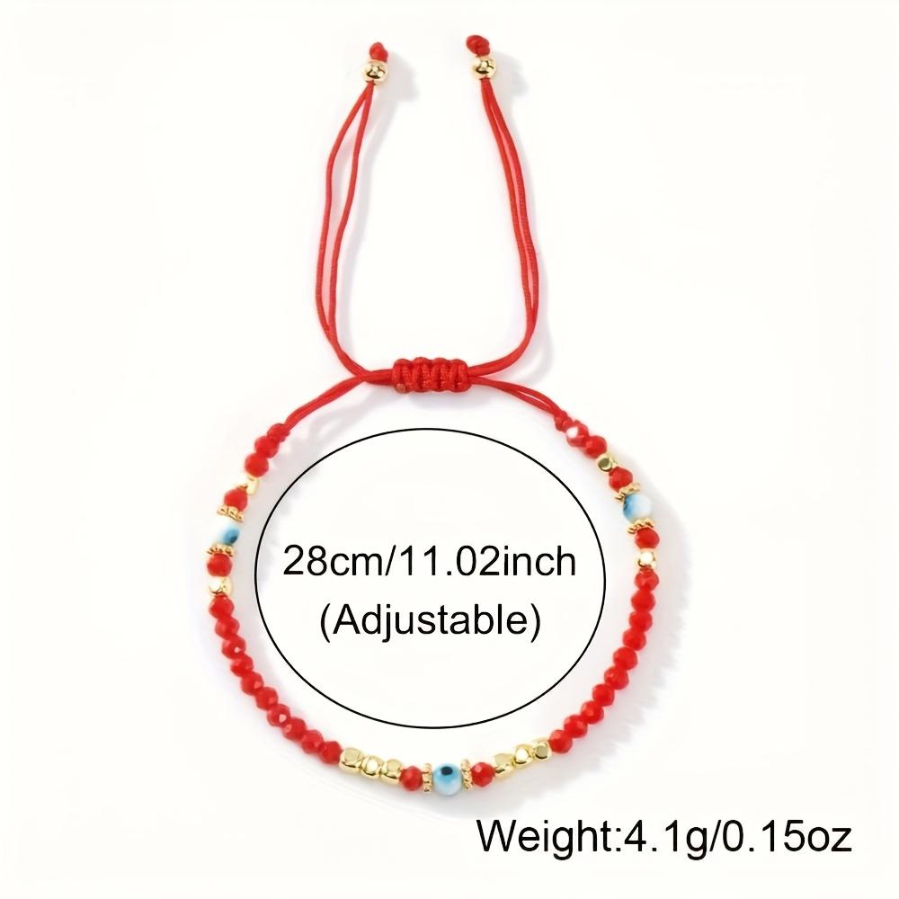 1 Devil's Eye Artificial Crystal Bead Bracelet, Handwoven, Adjustable Size, Evil Protection, Friendship and Good Luck , Ideal Gift for Friends and Family game lover evil eye protection high appearance bracelet Classic Magnetic Copper Bracelet jewelry 50