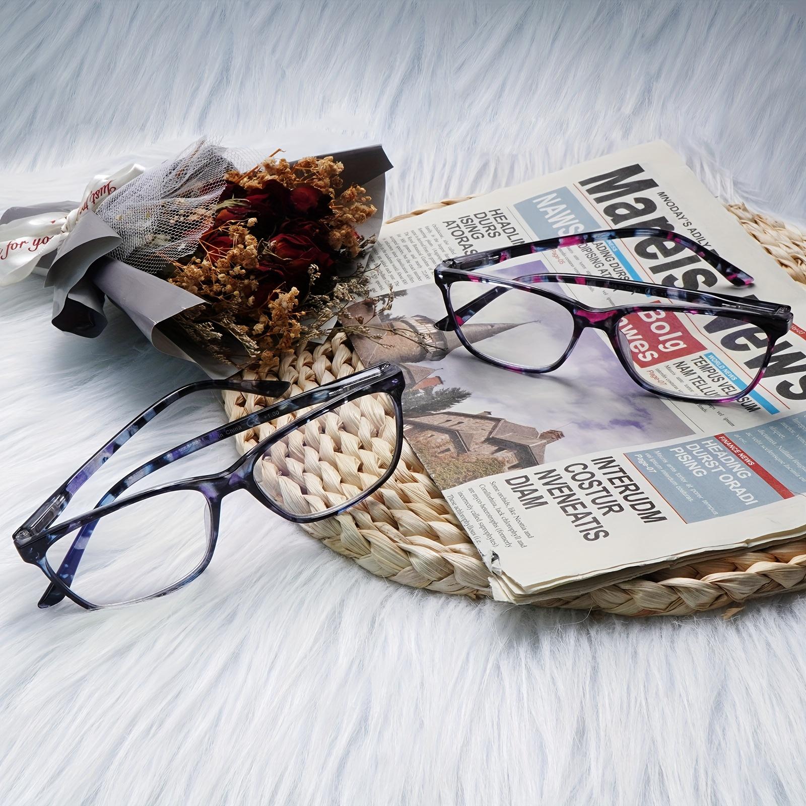 DEAAOK 2 Pack Progressive Multifocal Reading Glasses Anti Blue Light Women Readers with Spring Hinge Computer Eyeglasses