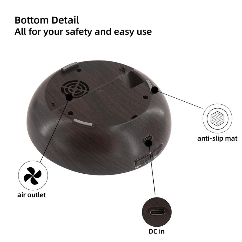 550ml Essential Oil Diffuser with Remote Control 6 Blends Auto Shut-Off Large Room Aromatherapy Humidifier for Anxiety Relief Electronic Humidifier