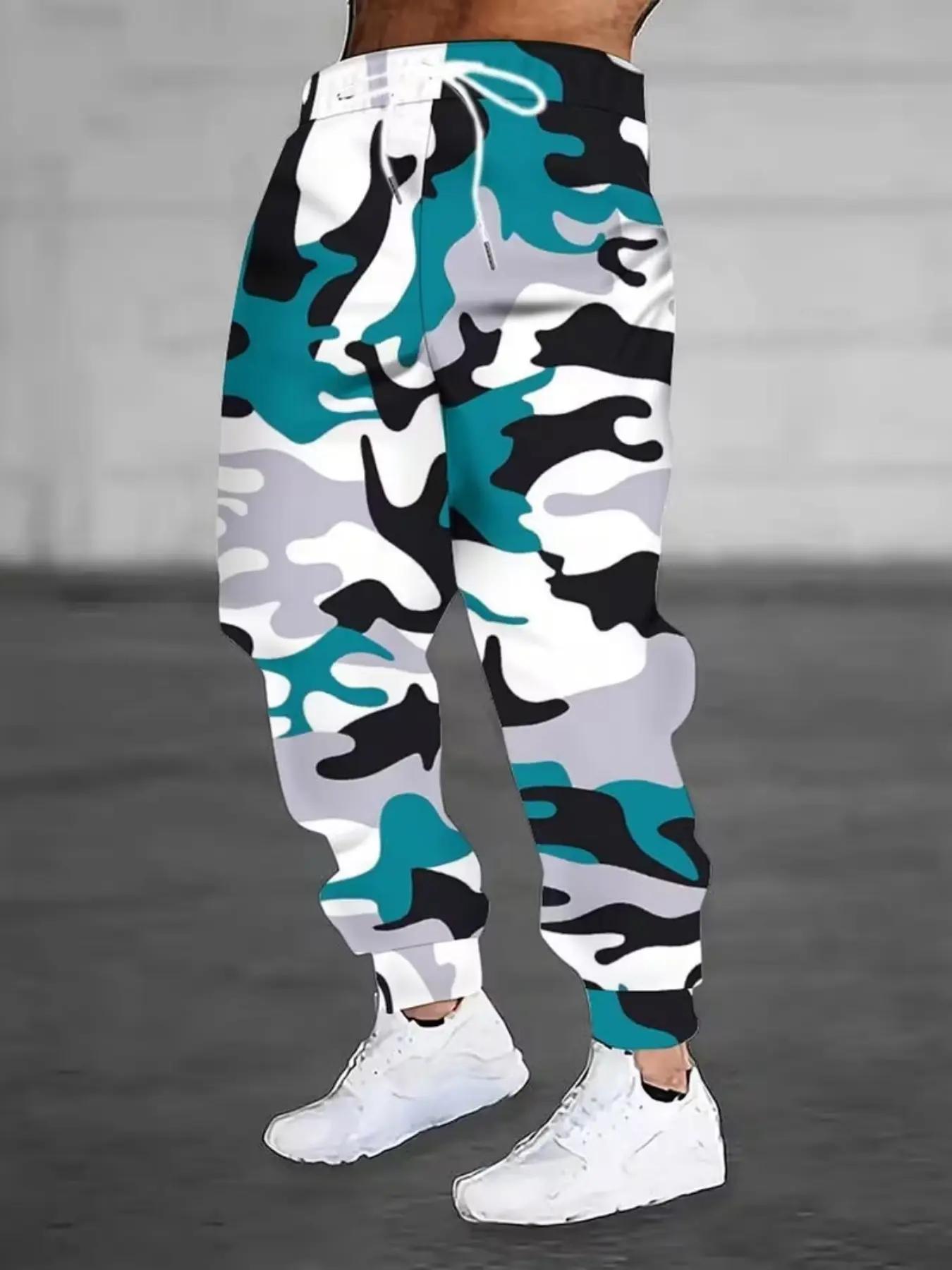 Men's Fashion Casual Sport Pants, 3D Design Camouflage Print, Fitted All Seasons, Versatile and Trendy, Easy to Pair with Any Top