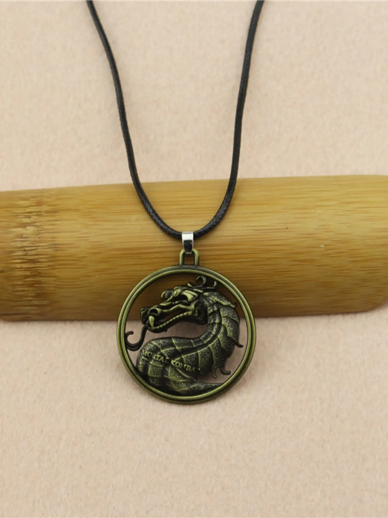 Vintage Dragon Pendant Necklace, Alloy Leather Cord, Antique Bronze, Durable Oxidation Resistant, Streetwear Fashion Jewelry