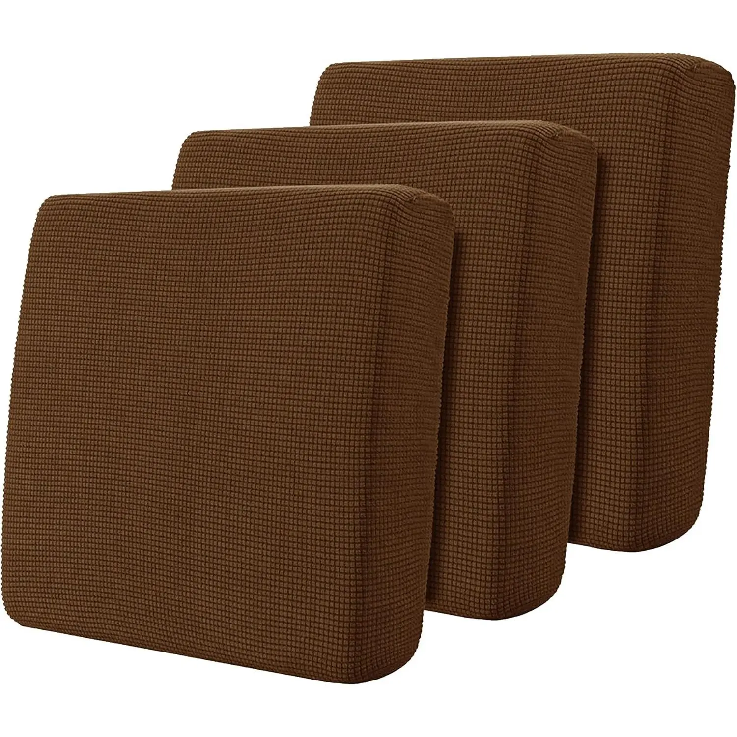 Stretch Couch Cushion Slipcovers Reversible Cushion Slipcovers Sofa Cushion Covers(Coffee, 3)