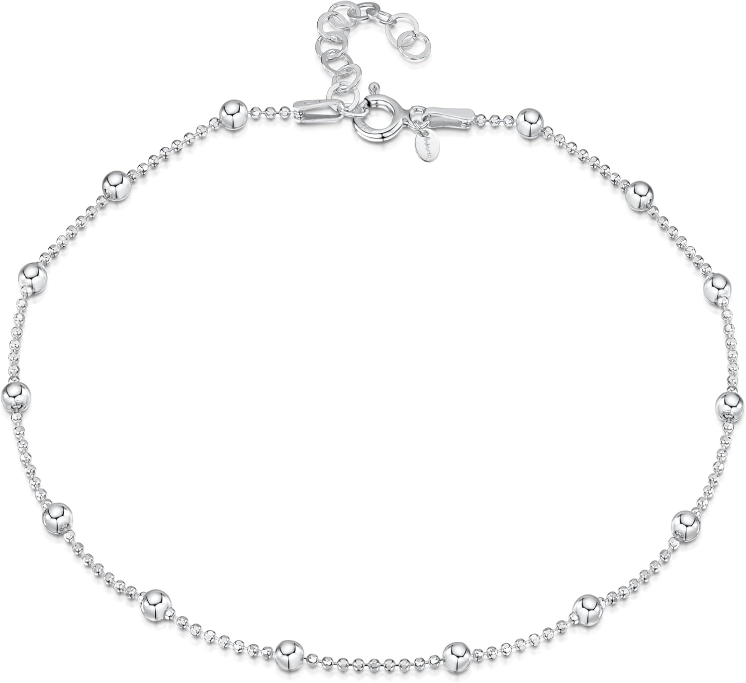 925 Fine Sterling Silver 1 mm Adjustable Anklet