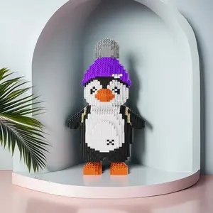 DIY Brick Set 6231 Pieces, Winter Penguin Decoration, Ideal for Bedroom Decor and Gifts, Desktop Ornament, Hobby Toy