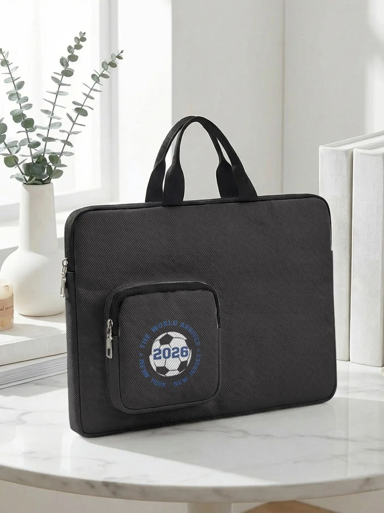 2026 New York Jersey World Cup Football Ring Logo 2D Print Laptop Backpack, Laptop Bag, Portable Size, Business Office/student School/trip Travel