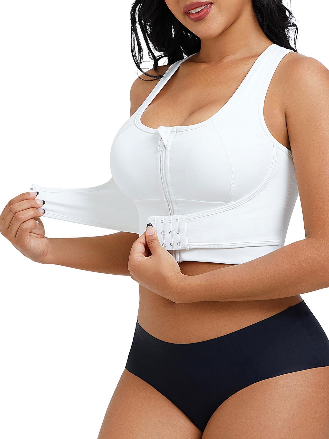 1 Women's Yoga Shapewear Bra Tank Top, Medium to High Impact Support Bra Top with Underbust Support Panel for Stability