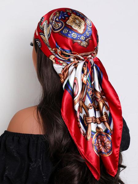 35" Women's Bohemian Style Scarf, Silk-Like Headband for Elegant Looks, Perfect Gift for Any Occasion, Casual Lightweight Woven Fabric