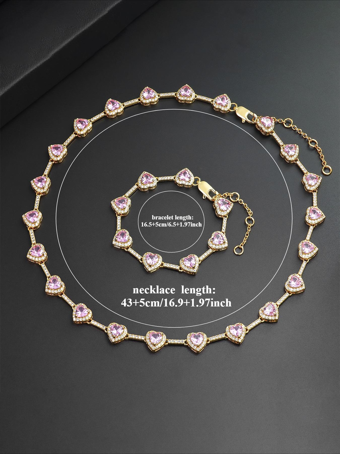 Iced Chics Elegant Necklace and Bracelet Set, Unisex Fashion Matching Jewelry Set, Perfect Gift for Special Occasions, Sparkling Accessories, Men Jewelry