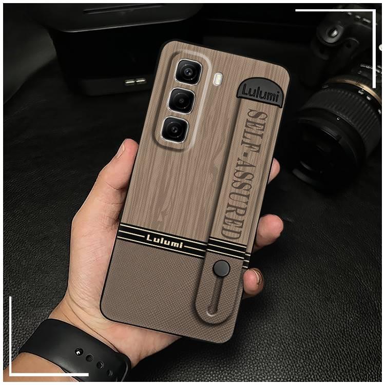 Dirt-resistant Back Cover Phone Case For infinix Hot50 Pro/X6881 Shockproof commerce Plain color masculine Anti-dust geometry Fashion Design simple Phone Holder Waterproof Durable