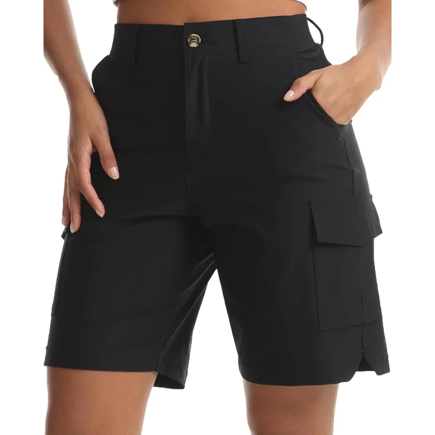 Women's Lightweight Quick Dry Hiking Cargo Shorts 8 Inch with 5 PocketsGift