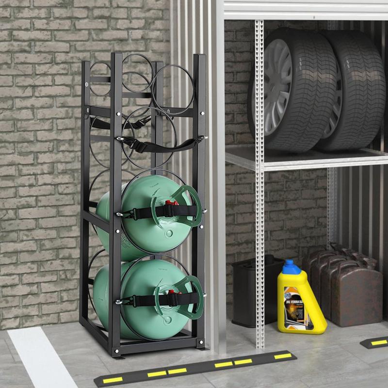 VEVOR Refrigerant Tank Rack, with 2 x 30lbs and Other 3 Small Bottle ...