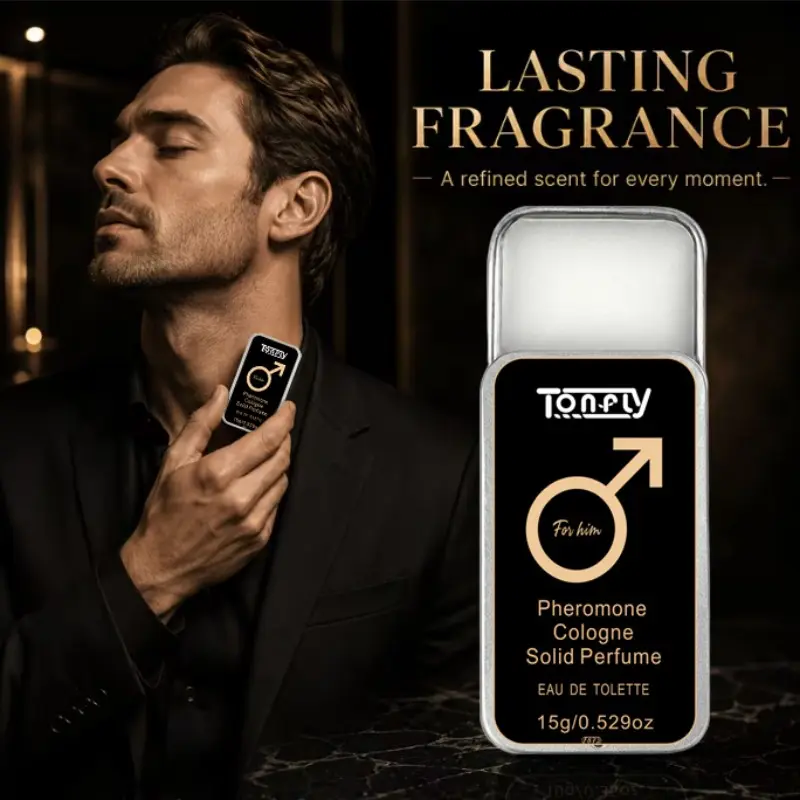 Men's Solid Perfume Stick, Fruit Scent Fresh Long-Lasting Fragrance, Pocket Size Mini Perfume, Convenient and Portable, Long Lasting Scents