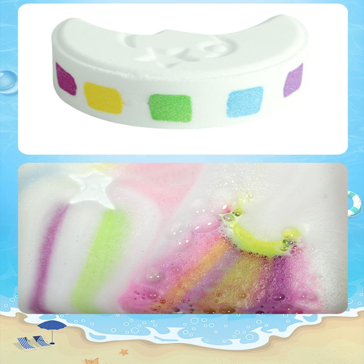 Children's rainbow bath bombs, rainbow bath bombs in various shapes, suitable as Easter basket filler toys for children and girls, for bubble baths