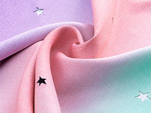 Curtains for Girls Bedroom Decor, Rainbow Blackout Curtains for/Little Girl Room Decor, Unicorn Wall Decals,Pink Purple Green,63 x 34 inches,1 Panel