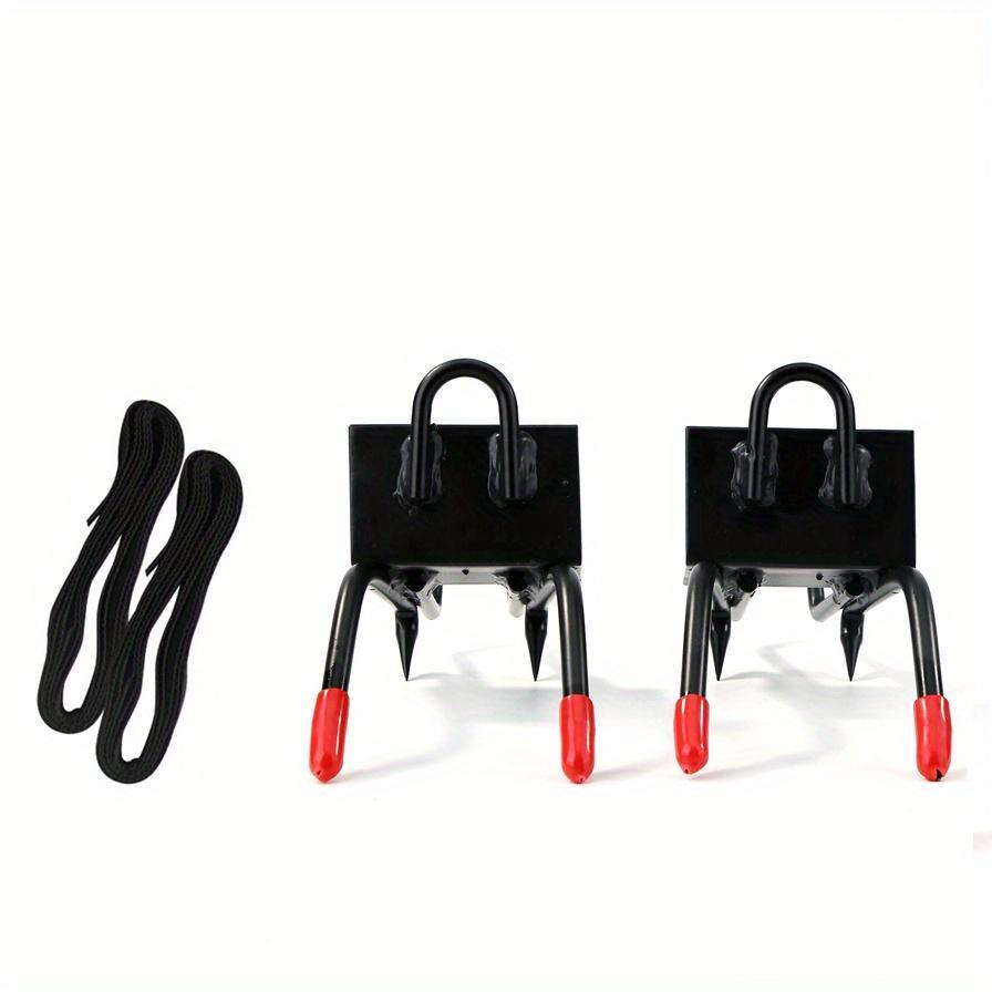 Tree Climbing Tools Set, Outdoor 2 Climbing Equipment & 2 Elastic Strap, Elastic Strap & Climbing Grip Set, Non-slip Special Climbing Stairs Pole Spikes for Boots