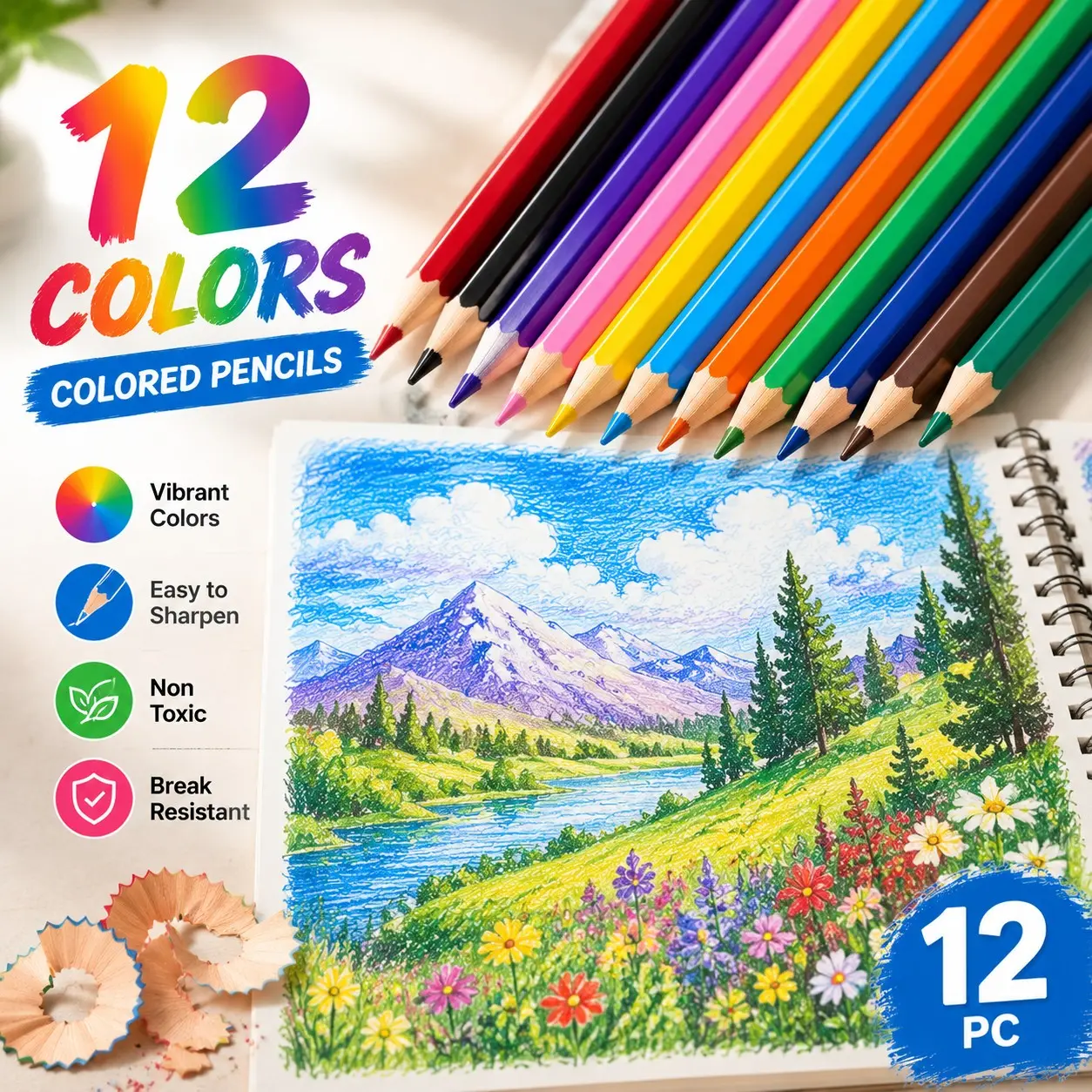 High-Quality Soft Core Pencil Set, Bright Colors, Versatile Use, Ideal for Artists, Sketching, Illustrations, Engineering Drawings, Office Supplies, Drawing Pencils Set
