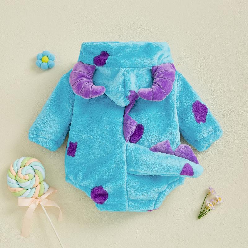 Baby Boys Girls Animal Costume Flannel Rabbit Costume Role Play Hooded Long Sleeve Pajamas Rompers Cosplay Jumpsuits Baby Costumes Cute Animal Outfit Funny Monster Costume Gift