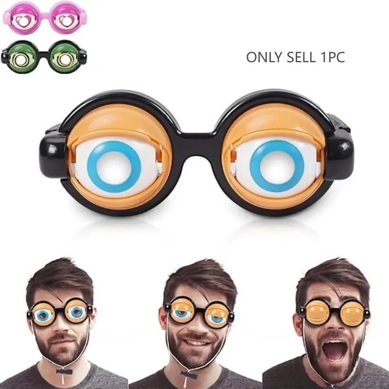 Funny Adult Glasses, Crazy Googly Eye Glass Stupid Sunglasses, Blinking Eyes Novelty Eyewear, Unique Fashion Party Accessory