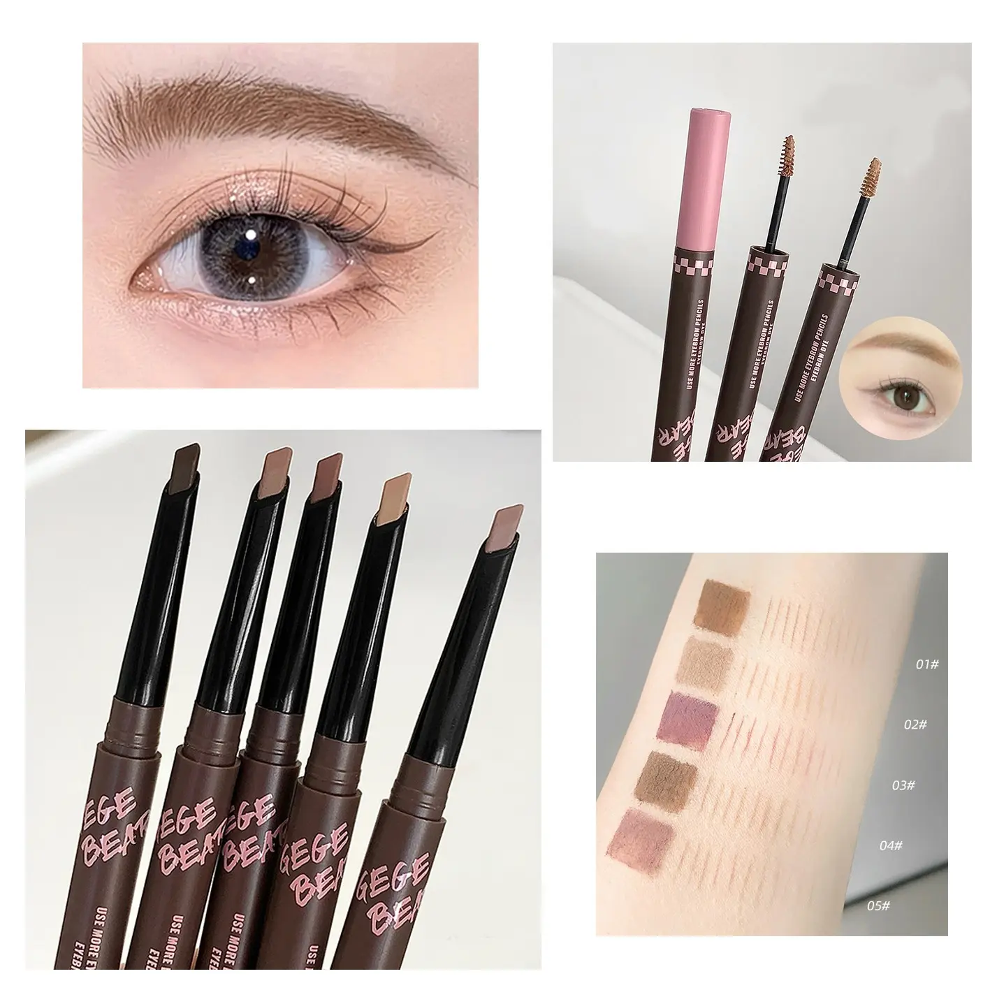 Multi-Functional Eyebrow Pomade, Waterproof Long-Lasting Makeup, Natural Look, Easy Application, Enhances Skin Tone, Durable Color