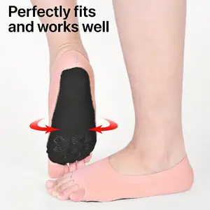 1Pair  Toeless Yoga Socks for Women,Pilates Socks Non Slip Grip Socks Suitable for Ballet,Plasticity,Dance,Home,Training