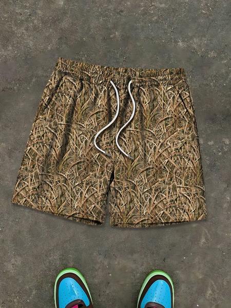 Unisex Camo Print Shorts, Regular Fit Casual Street Shorts for Summer, Fashion Men's Bottoms for Daily Wear