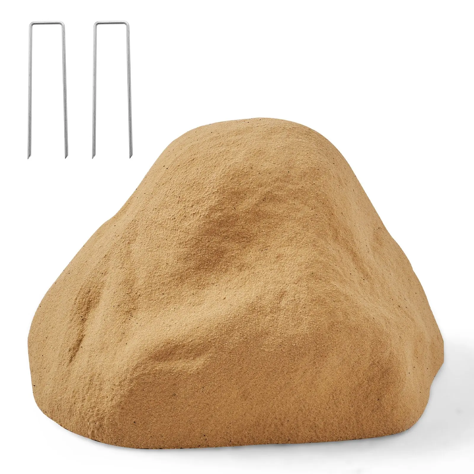 VEVOR Small Sandy Faux Rock Cover, Outdoor Weatherproof Polyresin Artificial Boulder, Realistic Natural Texture, Lightweight Well Pump Cover for Landscaping Garden Decor