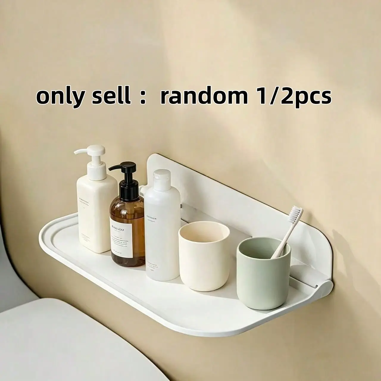 No-Drill Wall-Mounted Folding Rack, Plastic Collapsible Storage Shelf, Bathroom, Kitchen, Bedroom, Office Accessories, Home Organization Gift