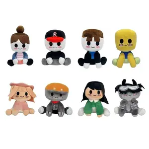 New Blox Buddies Plush Toys Cartoon Girl Black with Hat Yellow Decorative Doll Cute Cartoon Doll Children's Birthday Xmas Gift