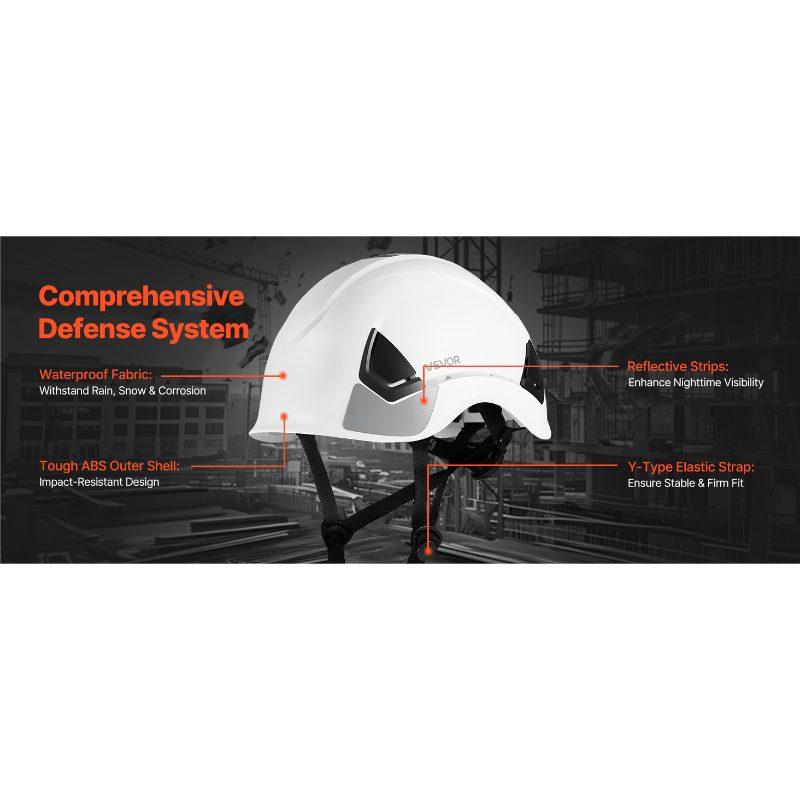 VEVOR Safety Helmet, ANSI/ISEA Z89.1 Approved ABS Safety Hard Hat with 6-Point Ratchet Suspension, Adjustable Vented Hardhat for Men Women Adults, for Outdoor Indoor Industrial Construction Workwear VEVOR Safety Helmet, ANSI/ISEA Z89.1 Approved ABS Safety Hard Hat with 6-Point Ratchet Suspension, Adjustable Vented Hardhat for Men Women Adults, for Outdoor Indoor Industrial Construction Workwear