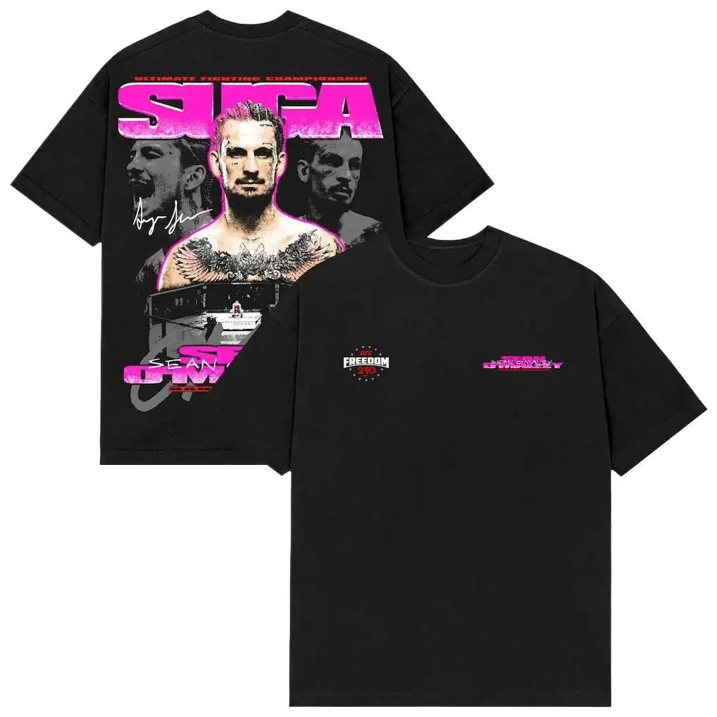 Sean O’Malley SUGA Graphic Tee (Viral) UFC MMA Fighter Shirt 180g 100% Cotton Vintage Fight Night Apparel Combat Sports Streetwear Bantamweight Champion Fan Gift Gym Training Top Unisex Casual Summer Outfit Men Clothing Sale TikTok Shop Deals