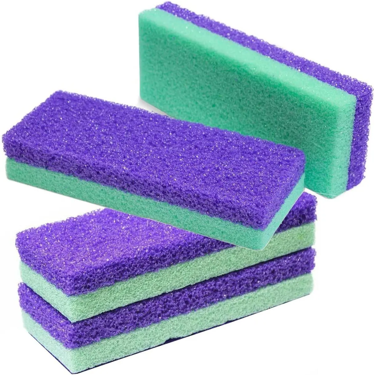 Foot Pumice and Scrubber for Feet and Heels Removes Callus Dead Skin, Safely Easily Eliminate Rough Heels (Pack of 4)