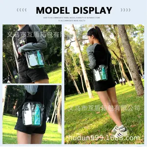 Transparent PVC Crossbody Bag – Ultralight Water-Resistant Unisex Sports Phone Pouch, Summer Edition